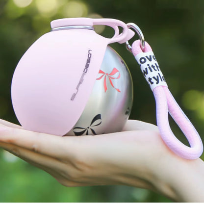 Portable 2-in-1 Dog Water Bottle for Small Breeds - Leak-Proof and Compact Design with Stainless Steel and Silicone Materials