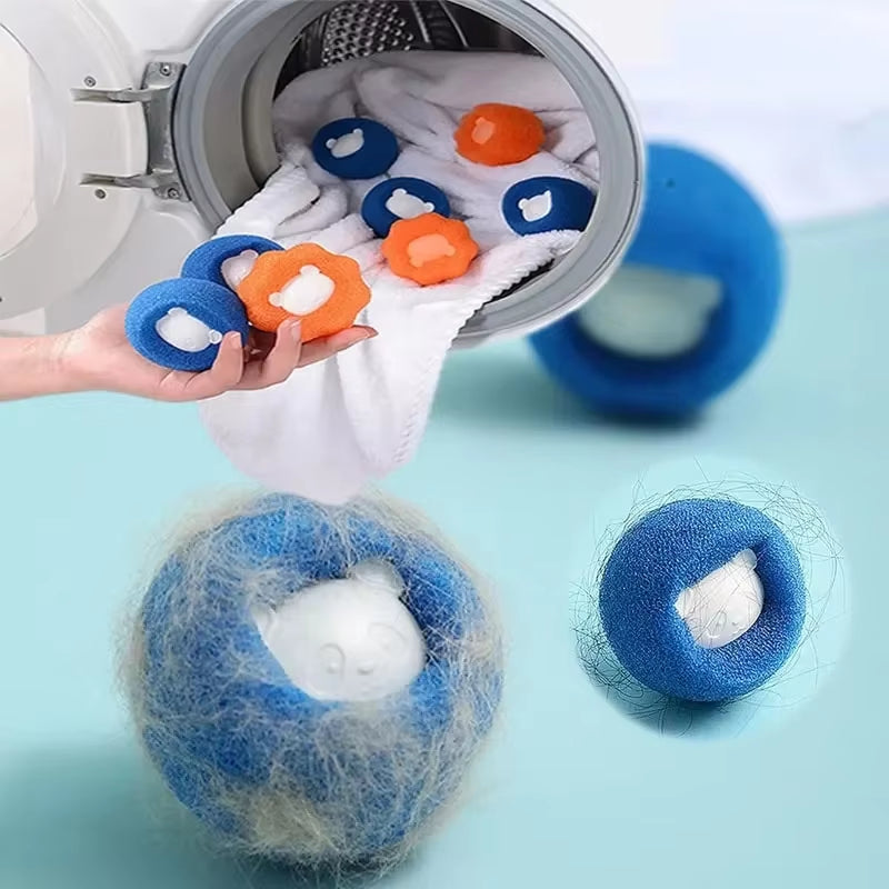 Pet Hair Remover Reusable Laundry Washing Machine Filter - 1 to 5 Pcs Wool Sticker for Cat Hair and Pet Fur Lint Catching