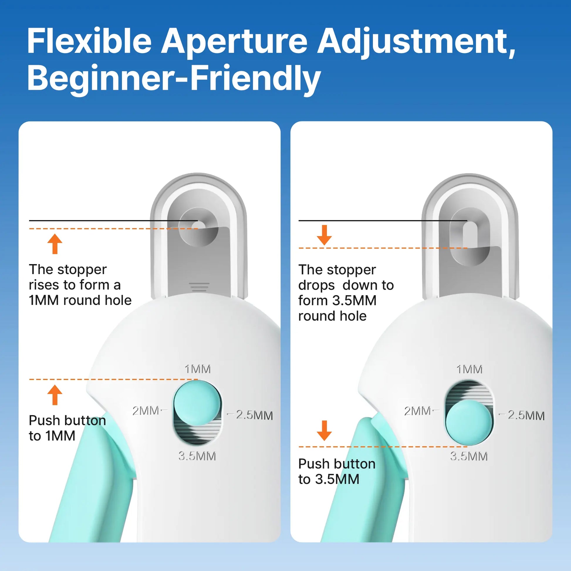 Potaroma Adjustable Cat Nail Clipper with Integrated Nail File | Safe Trimmer for Kittens and Indoor Cats | Anti-Splash Claw Cutter in Blue
