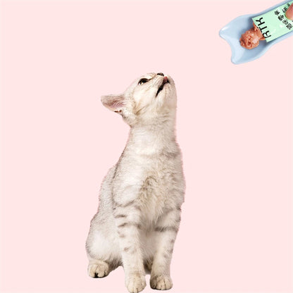 Cat Feeder Squeeze Spoon for Lickable Wet Treats - Pet Supplies Feeding Tool