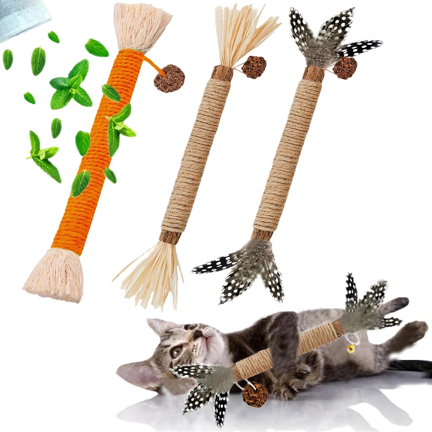 Ultimate Cat Chew Stick Kit: 3-Pack Silvervine Dental Treats for Healthy Teeth and Happy Playtime